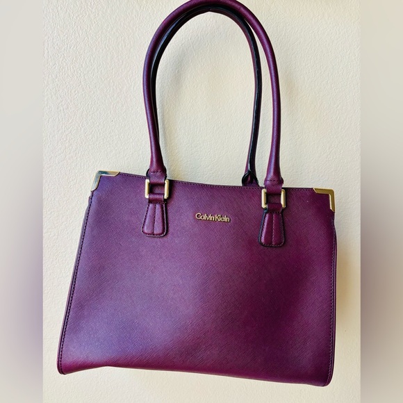 Calvin Klein Handbags - Calvin Klein Rich Plum Shoulder Bag